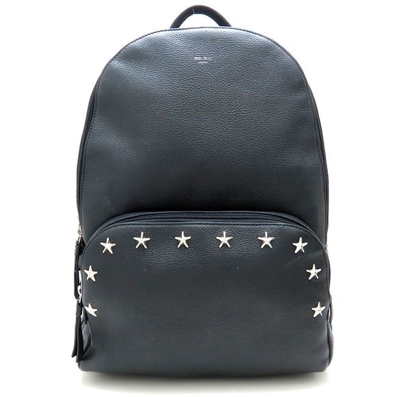 JIMMY CHOO Black Leather Backpack - Picture 1 of 10